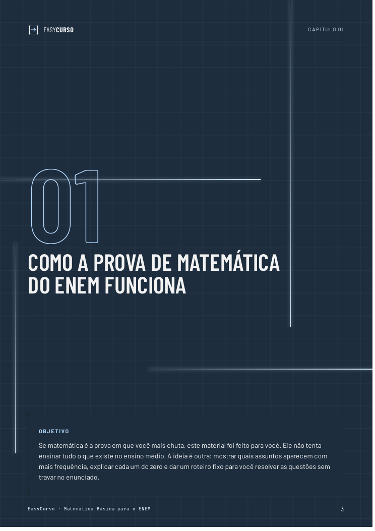 Página de amostra 1 do material Matemática Básica para o ENEM